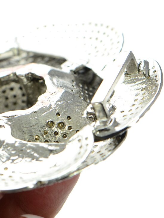 Oscar de la Renta Large Pave Crystal Rose Buckle main image 5